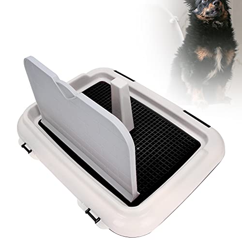 Hundetoilette, Abnehmbare Trainingstoilette Katze Indoor mit simulierter Wand für kleine Hunde für Rüden(Black) von Evonecy