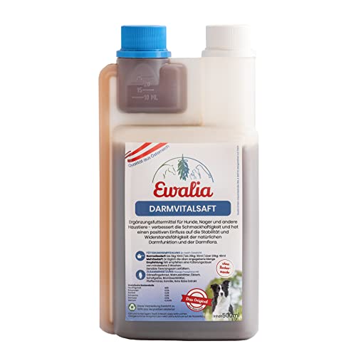 NEU! EWALIA Darmvitalsaft für Hunde - Harmonie für den Hundedarm - Natürlich, schonend und wirkungsvoll, mit Tierärzten entwickelt, 100% Natur pur, frei von Zusätzen - 500ml von Ewalia