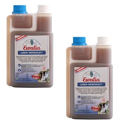 Ewalia Leber Nierensaft für Hunde - Doppelpack - 2 x 500 ml von Ewalia