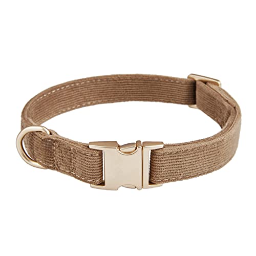 Ewinoom Weiches Hundehalsband mit Metallschnalle, verstellbar, langlebig, bequem, für große und mittelgroße Hunde, Samt-Hundehalsband von Ewinoom