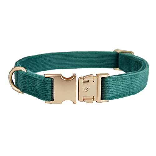 Ewinoom Weiches Hundehalsband mit Metallschnalle, verstellbar, langlebig, bequem, für große und mittelgroße Hunde, Samt-Hundehalsband von Ewinoom