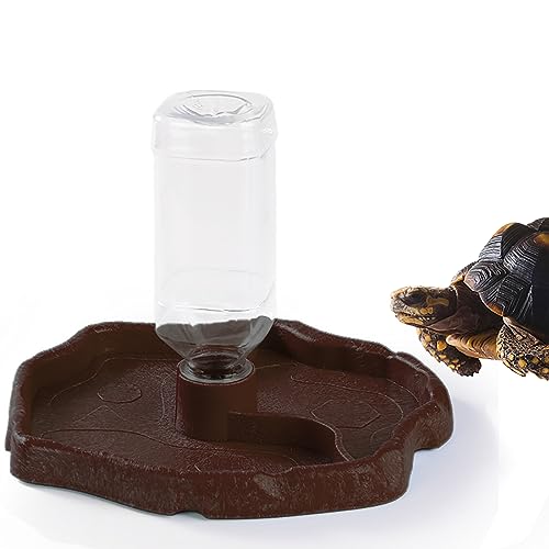 Exbrith Reptilien Schildkröte Futternapf, Wasserschale Terrarium, Terrarium Wasserschale, Futter Wasserspender Geeignet für Schildkröten, Geckos, Schlangen, Frösche usw Reptilienhaustier von Exbrith