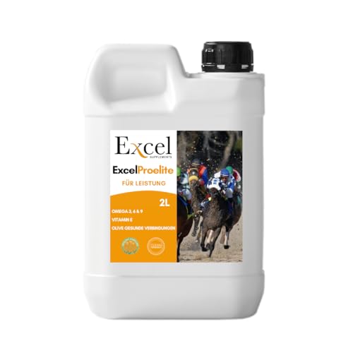 Excel SUPPLEMENTS Europe Excel ProElite | Öl für Pferde| Entzündungshemmend| Antioxidantien| Natürlich entzündungshemmend| Muskelentwicklung (2 Liter) von Excel SUPPLEMENTS