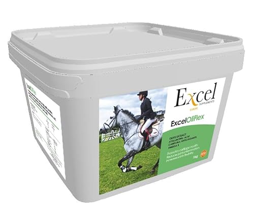 Excel Supplements Europe OliFlex 1 Kg | Horse Supplements | Joint Health | Fördert die Knorpelgesundheit | Reduziert Gelenkentzündungen | Horse Care | Knorpelgesundheit | Knorpelgesundheit | 1 kg von Excel Supplements Europe