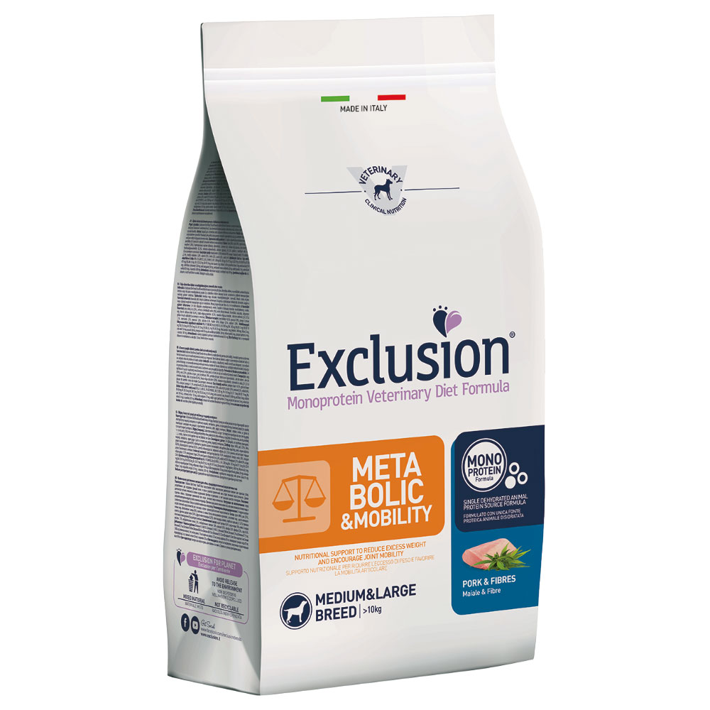 Exclusion Metabolic & Mobility Schwein & Ballaststoffe Medium/Large - 12 kg von Exclusion Diet