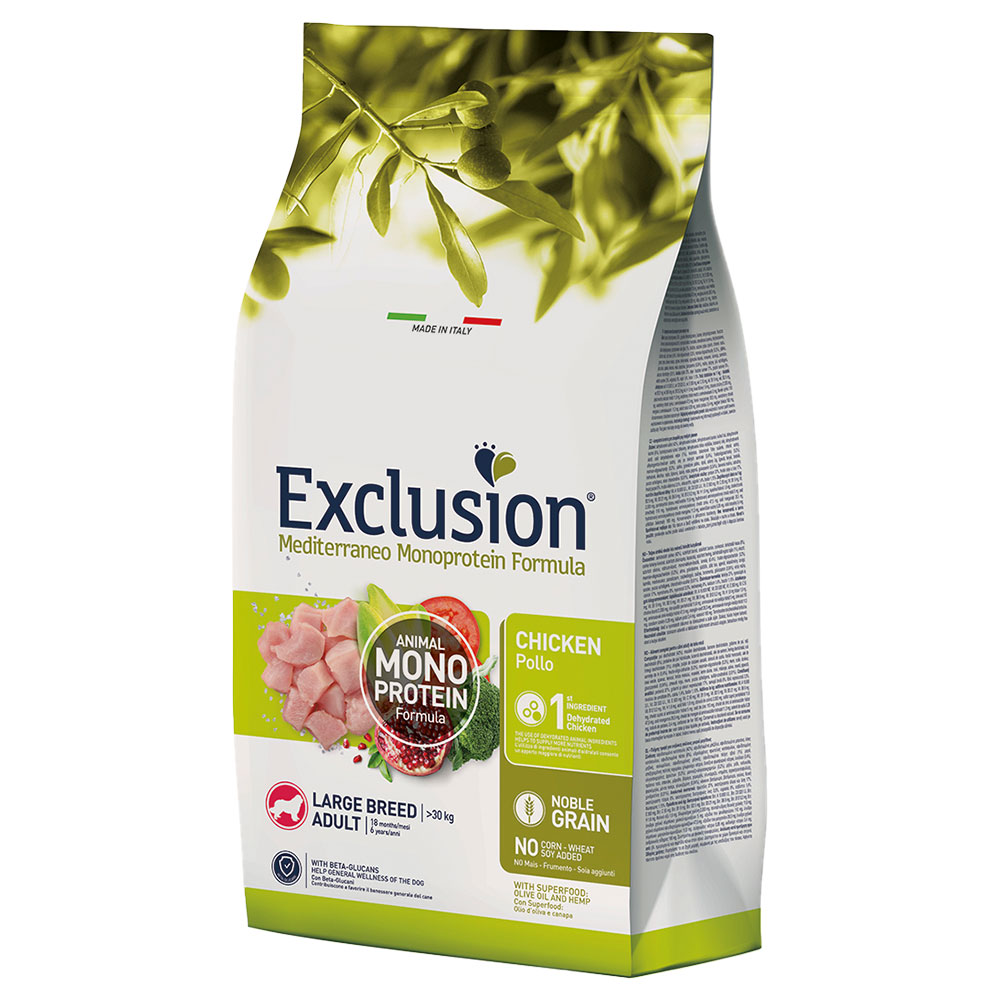 Exclusion Mediterraneo Adult Large mit Huhn - 12 kg von Exclusion Mediterraneo