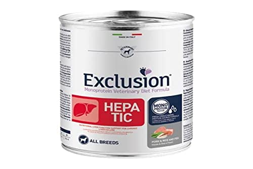 Exclusion Dog Wet Erwachsene Hepatic Pork & PEA All Breeds, 400 g von Exclusion