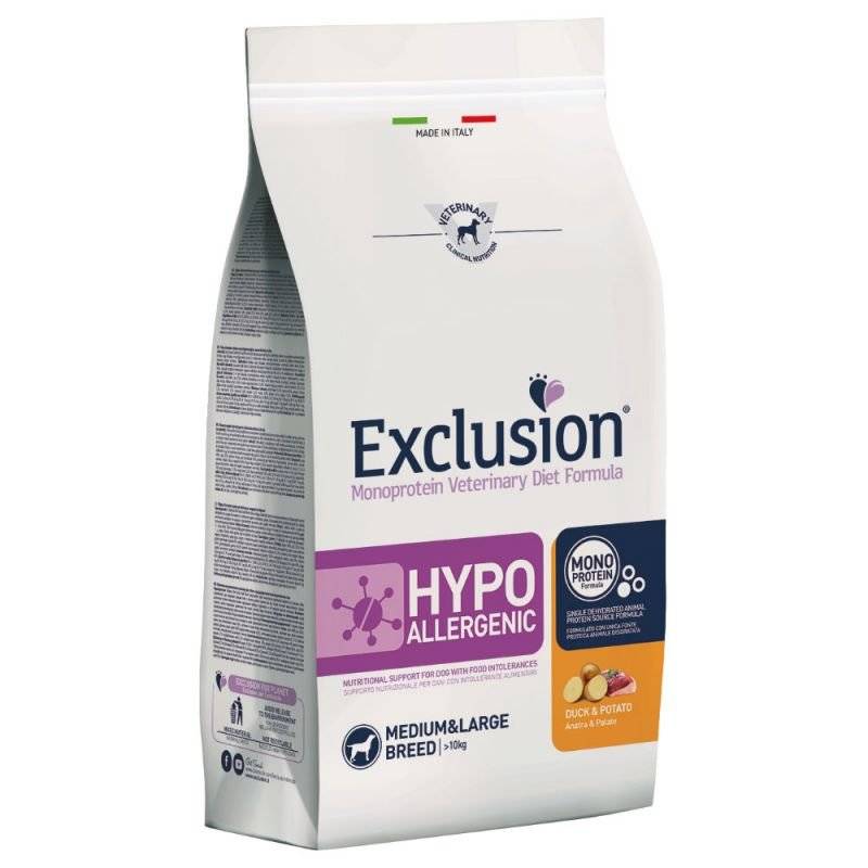 Exclusion Hypoallergenic Ente & Kartoffel 12 kg (5,75 € pro 1 kg) von Exclusion