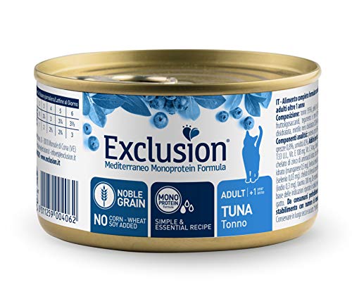 Exclusion Mediterraneo Noble Grain Adult Cat Thunfisch Nassfutter 85 Gramm von Exclusion