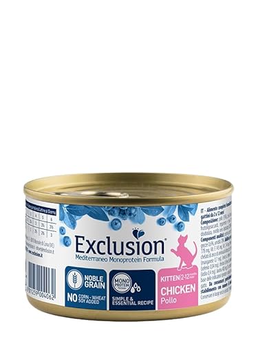 Exclusion Mediterraneo Noble Grain Kitten Huhn Nassfutter 85 Gramm von Exclusion