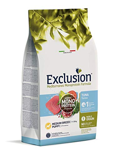 Exclusion Mediterraneo Noble Grain Puppy Thunfisch medium 12 kg von Exclusion