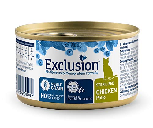 Exclusion Mediterraneo Noble Grain Sterilized Cat Huhn Nassfutter 85 Gramm von Exclusion