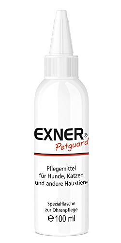 Exner Petguard Ohrenpflege für Hunde, Katzen & andere Haustiere - Mittel bei Juckreiz, Haarausfall, Entzündung, Parasiten, Räude, Milben & Pilzbefall - biologisch & natürlich - 100 ml Tropfflasche von Exner Petguard