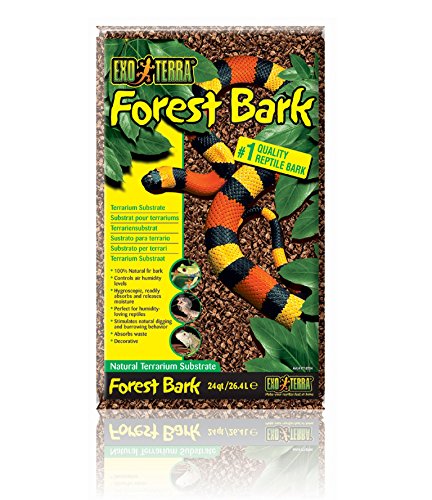 Exo Terra Forest Bark, Terrarium Substrat aus Tannenrinde, ideal für feuchtigkeitsliebende Reptilien, Amphibien und Wirbellose, 4,4L von Exo Terra