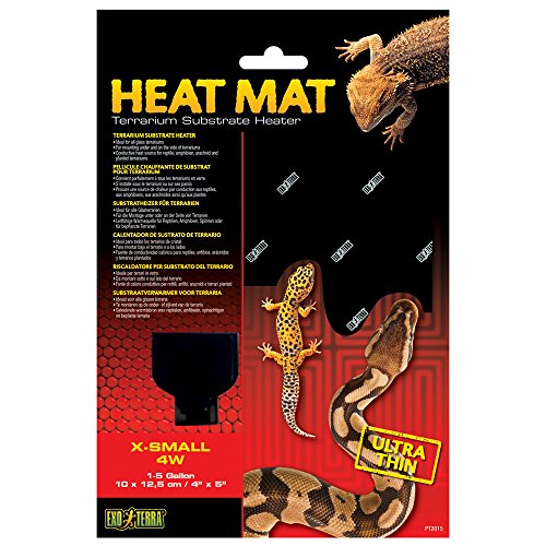 Exo Terra Heat Mat, Substratheizung für Terrarrien, zur Montage unter dem Terrarium, 4W, 10 x 12,5cm von Exo Terra