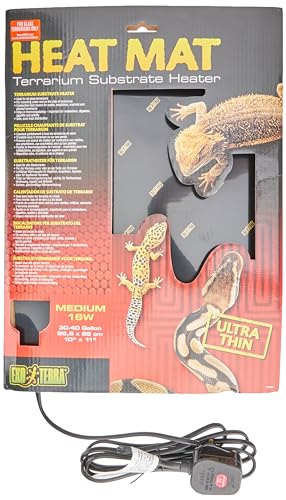 Exo Terra Heat Mat, Substratheizung für Terrarrien, zur Montage unter dem Terrarium, 16W, 26,5 x 28cm von Exo Terra