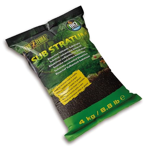 Exo Terra Sub Stratum, bioaktives vulkanisches Substrat, Substrat für Terrarien, für einen sauberen und gesunden Lebensraum im Terrarium, 4kg von Exo Terra