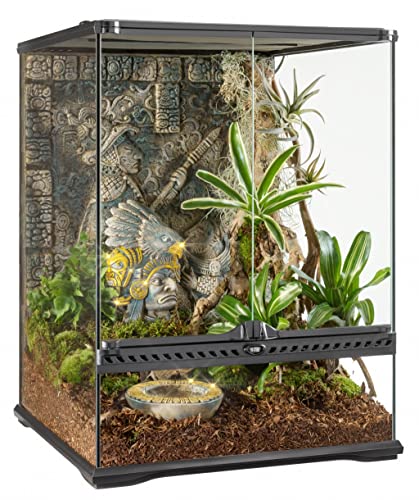 Exo Terra Terrarium aus Glas, im Azteken Design, mit einzigartiger Front Belüftung, 45 x 45 x 60cm von Exo Terra