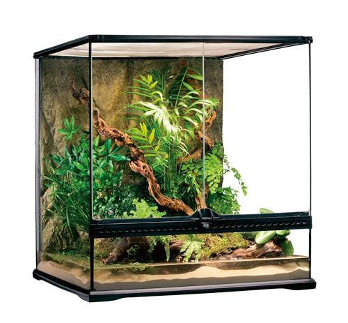 Exo Terra Terrarium aus Glas, mit einzigartiger Front Belüftung, 60 x 45 x 60cm, Schwarz von Exo Terra