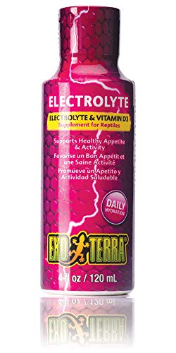 Exo Terra flüssige Electrolyte und Vitamine, D3-Ergänzungsfutter für Reptilien, Futterzusatz für Reptilien, 120ml von Exo Terra