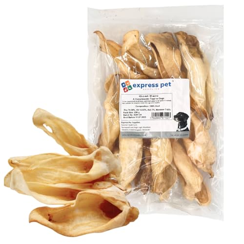 Express Pet Supplies 250g Ziegenohren Natürliche Hypoallergen Hund Leckerli Kauen Low Fett/Geruch von Express Pet Supplies