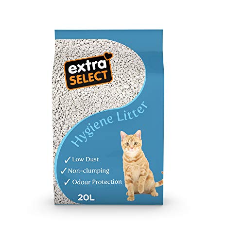 Extra Select Premium Hygiene-Katzenstreu, Kalziumsilikat, Nicht klumpend, Geruchskontrolle, 20 l von Extra Select