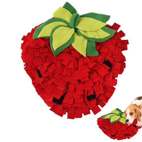 Eyccier Snuffle Matte 18x14 in Nicht -Slip -Erdbeerhund -Schnupfen -Matte Safe Interactive Stress Relief Hasenfuttermatte für Meerschweinchen -Rattenhamster. von Eyccier