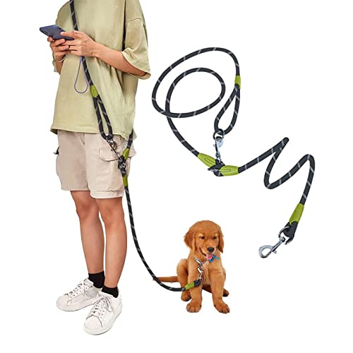 Hands Free Hundeleine für große 220cm Seil Crossbody Hundeleine Reflektierend für große mittlere kleine Hunde Gehen,Joggen und Laufen von Eyeleaf