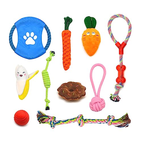 Eyiara Hunde-Seil-Apportierspielzeug, Tauziehen-Spiel für Welpen, Zahnen, Kauen, Molarenspielzeug, Hunde-Apportierspielzeug für Indoor-Hunde-C von Eyiara