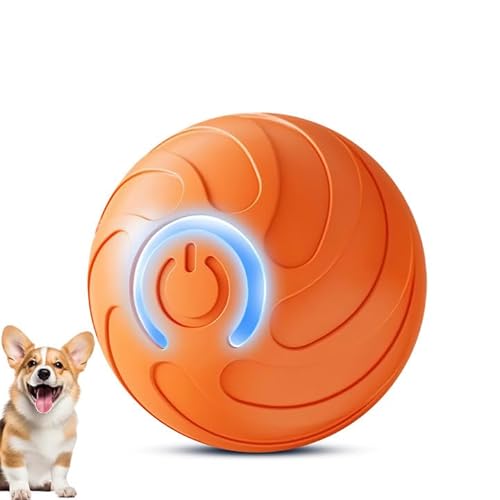 Interaktives Hundespielzeug, interaktives Hundespielzeug für Welpen/kleine Hunde/Katzen, intelligenter Ball mit automatischer Bewegung mit LED-Licht, automatisches Spielzeug für Hunde, wiederaufladbar von Eznaobo