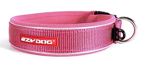 EZYDOG Classic Neo Hundehalsband | Hundehalsband für kleine, mittelgroße und große Hunde, reflektierendes Hundehalsband, höchster Komfort, weiches Neopren-Material, Nicht korrosiv (klein (34–38 cm), von EzyDog