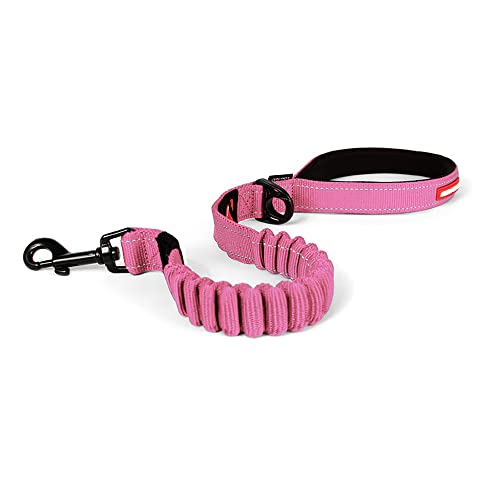 EZYDOG Zero Shock Hundeleine, Zero Shock Technologie, stoßdämpfend, 0,6 m, kleine Hunde, mittelgroße Hunde, große Hunde, bequemer gepolsterter Griff, Verkehrskontrolle, 63,5 cm (Rosa) von EzyDog