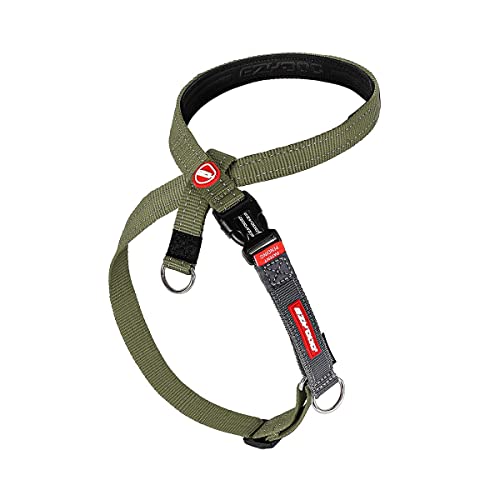 EzyDog Anti Zieh Geschirr Hund - Crosscheck Hundegeschirr für Kleine, Mittelgroße und Große Hunde, Hundetraining Zubehör, Reflektierendes, Größenverstellbar (XL, Grün) von EzyDog