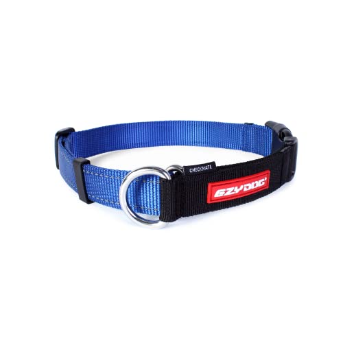 EzyDog Checkmate Hundehalsband - Halsband Hund - Zugstopp Halsband für Hunde - Zughalsband für hunde - Trainings und Dressurhalsband. Schlupfhalsband für Große, Mittlere und Kleine Hund (XL, Blau) von EzyDog