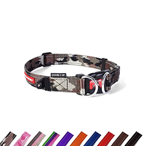 EzyDog Double Up Halsband, Camo, Medium (29cm - 40cm) von EzyDog