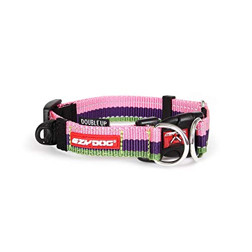 EzyDog Double Up Halsband, Kaugummi, Medium (29cm-40cm) von EzyDog