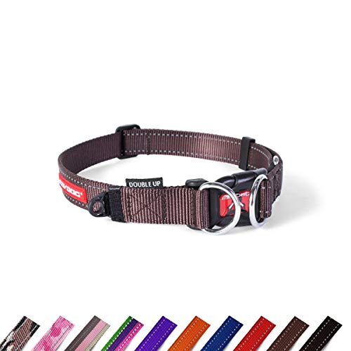 EzyDog Double Up Halsband, chocolate, Large (39cm - 59cm) von EzyDog