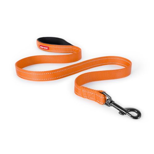 EzyDog Hundeleine für Mittelgroße und Große Hunde - 'Essential' Leine für Hunde - Stabil, Reflektierend (120cm, Orange) von EzyDog