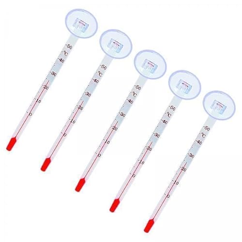 F Fityle 2X 5 X Schwimmendes Aquarium Thermometer, Tauchthermometer, Messung, Leicht Ablesbares Glasrohr, Genaues Analog mit Saugnapf von F Fityle