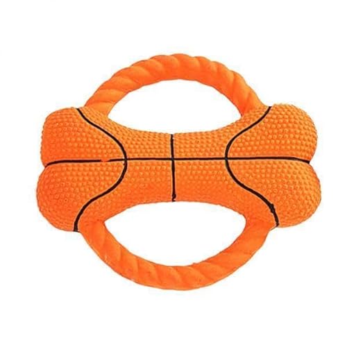 F Fityle 2x1 Pc Knochen Form Kauen Spielzeug Hund Welpen Interative Schlepper Spielzeug Molaren Training Orange, 2 Stk. von F Fityle