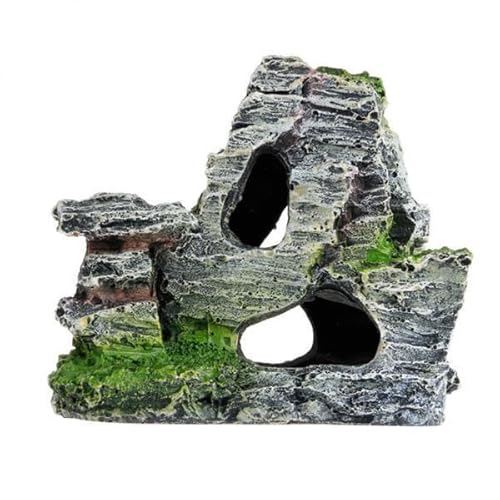 F Fityle 2xAquarium Ornament Aquarium Dekor Krabbenansicht Stein Terrarium Höhle 10x5,5x9cm von F Fityle