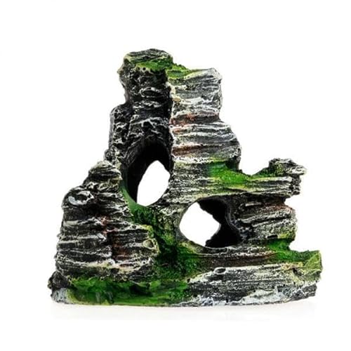 F Fityle 2xAquarium Ornament Aquarium Dekor Krabbenansicht Stein Terrarium Höhle 11x5x11cm von F Fityle