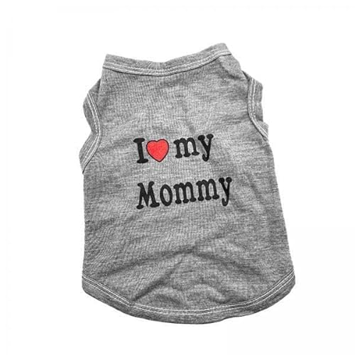 F Fityle 2xi Love Mommy Weste Hunde Tanktop Weste Buchstabendruck Bequeme Hunde T Shirts Haustier Hund Katzenkleidung für Katzen Haustierkostüm Welpen, 3 STK. von F Fityle