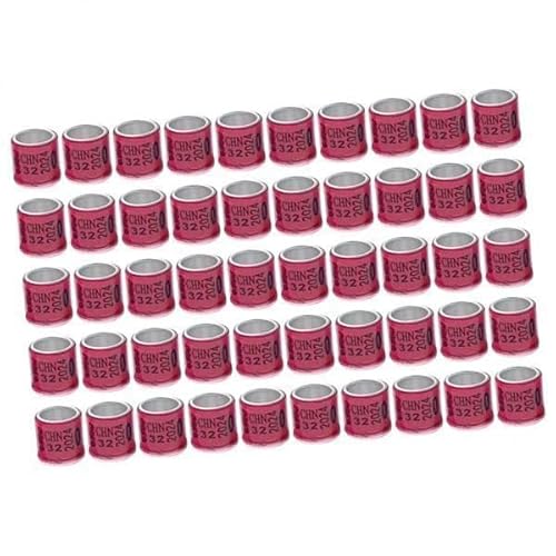 F Fityle 3X 50x 2023 Aluminium Beinringe für Brief 8 Mm Fußbänder für Die Kennzeichnung von Vögeln, Geflügel Und Enten, Rosa von F Fityle