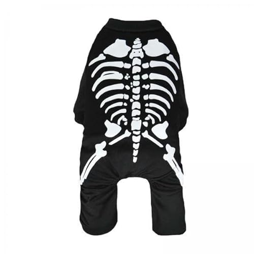 F Fityle 3X Halloween Hundeskelett Kostüm, Bekleidung, Haustierkleidung, Foto Requisiten, Halloween Haustierkostüm, Hunde Cosplay Outfit für Den Urlaub, Welpe, von F Fityle