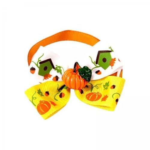 F Fityle 3X Katzen Halsband, Herbst Halloween Haustier Krawatte, Verstellbare Hundekrawatte mit Thanksgiving, Katzen Hunde Fliege, Katzen Fliege, Kitty, Thanks von F Fityle