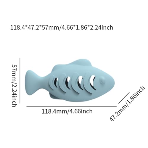 F Fityle 3X Katzenspielzeug in Fischform, Kicker Spielzeug Aus Lebensmittelechtem für Hauskatzen, Kann mit Katzenfutter Gefüllt Werden, Interaktives Sp von F Fityle