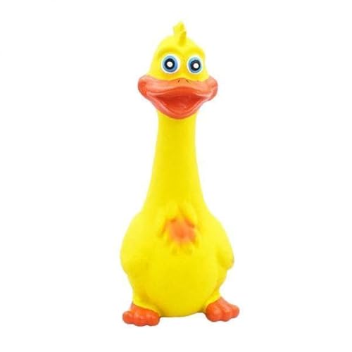 F Fityle 3X Rubber Chicken Screaming Shrilling Puppy Chewing Gelb 19x7cm von F Fityle