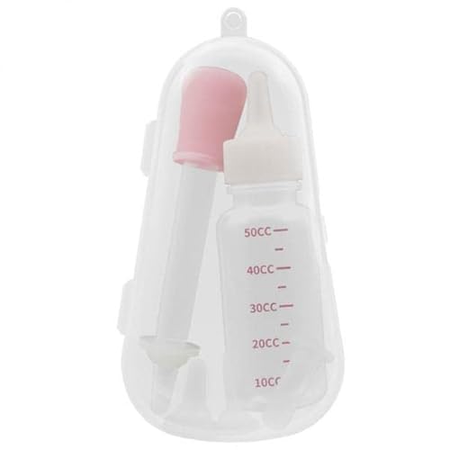 F Fityle 4xPet Katze Welpen Milch Stillpflege Babyflasche Nippel Kit Rosa von F Fityle