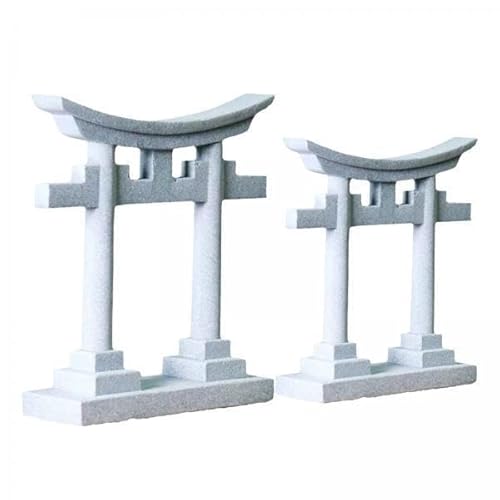 F Fityle 5X 2 Stücke Nachahmung Stein Torii Tor Exquisite Details Miniatur Statue Micro Landschaft Dekor Aquarium Dekor Aquarium Dekoration von F Fityle